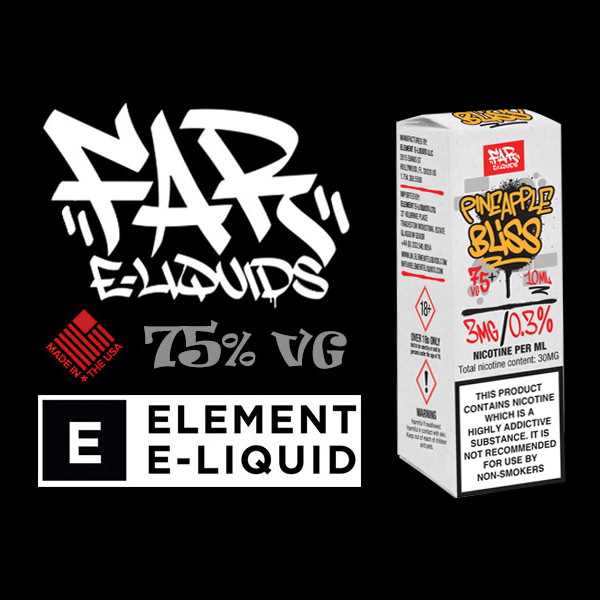 TPD-compliant 10ml 75% VG Far e-liquids by Element are in stock!