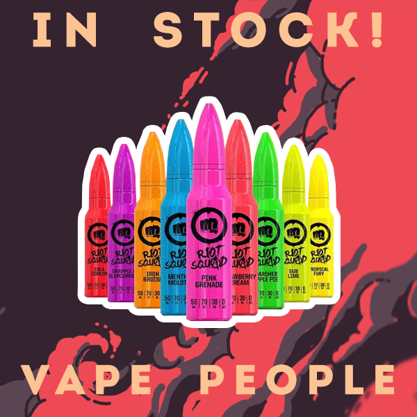 Riot Squad vape liquids are available in 50ml short fills now!
