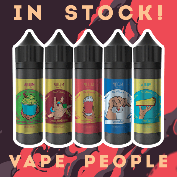 UK made Aureum Vape Co 50ml vape liquid short fills are in stock!
