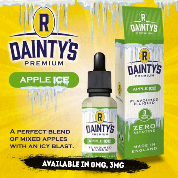 Apple Ice vape liquid by R Dainty's Premium - 50ml Short Fill Apple Ice vape liquid by R Dainty's Premium - 50ml Short Fill