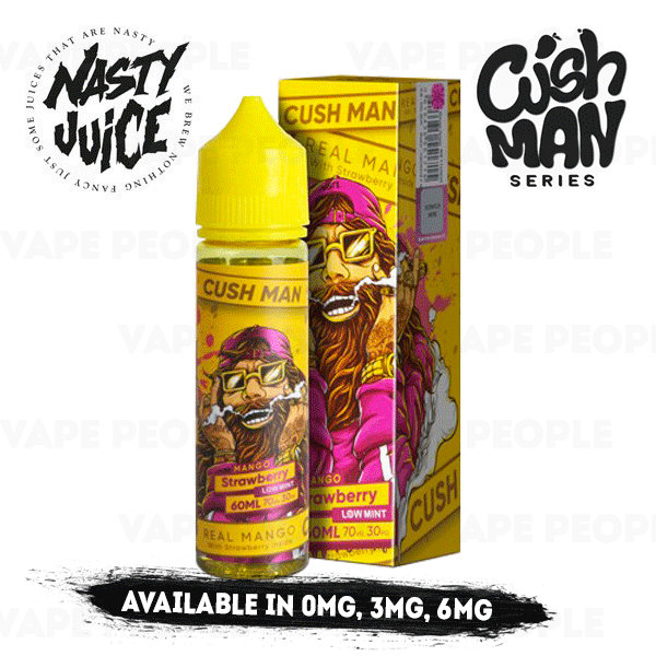 cush man vape juice Strawberry Cush Man vape liquid by Nasty Juice