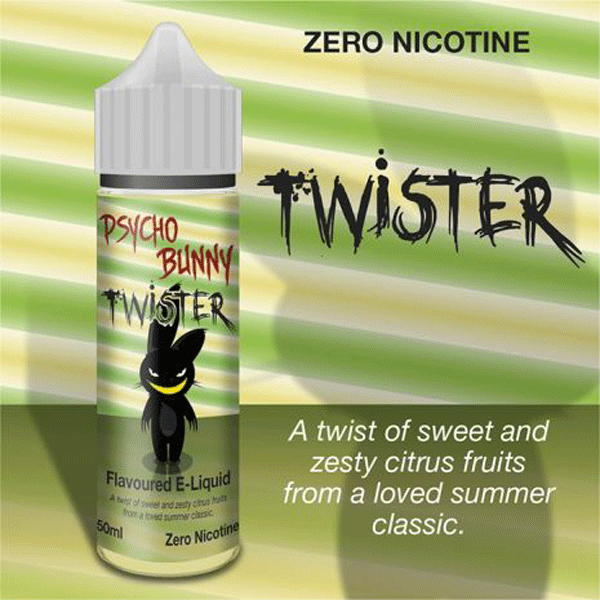 Twister vape liquid by Psycho Bunny - 50ml Short Fill Twister vape liquid by Psycho Bunny - 50ml Short Fill