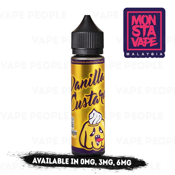 Vanilla Custard (No Ice) vape liquid by Monsta Vape - 50ml Short Fill Vanilla Custard (No Ice) vape liquid by Monsta Vape - 50ml Short Fill