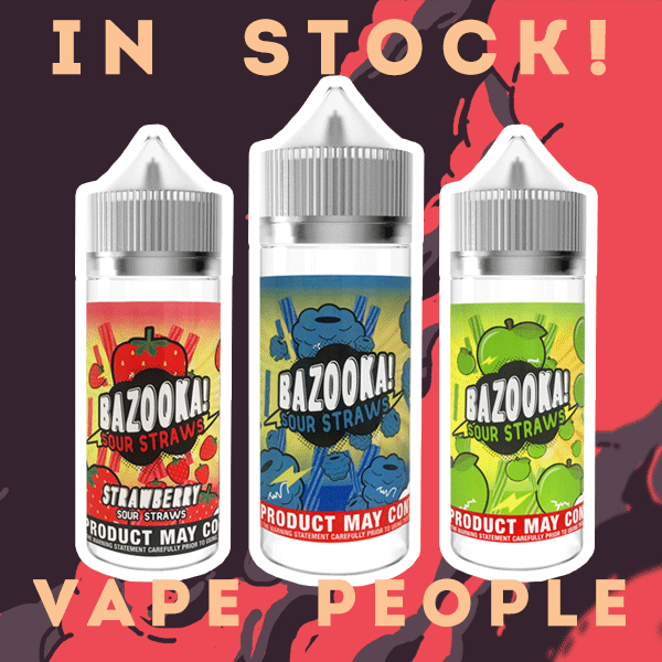Bazooka Sour Straws 100ml shorfills are in stock!