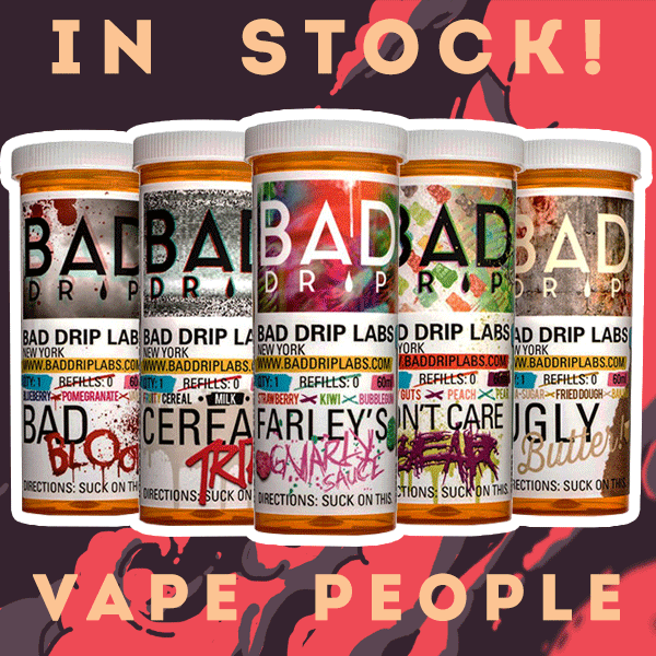 Bad Drip e-liquids 50ml shortfills are in stock now!