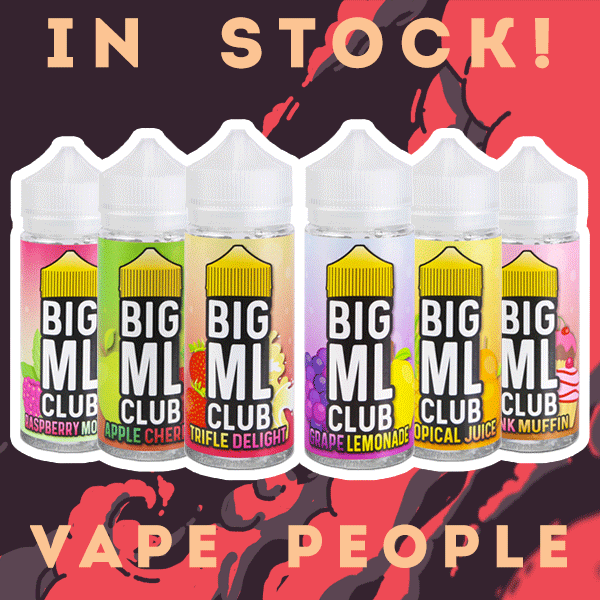 Big ML Club 100ml short fill vape liquids are in stock!