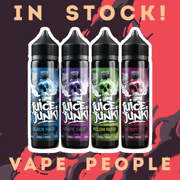 Juice Junki 50ml vape liquid shortfills are in stock!