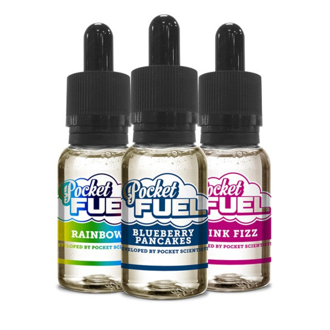 Pocket Fuel and Pure Evil e-liquids are back in stock!