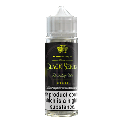 Birthday Cake vape liquid by Kilo Black Series - 100ml Short Fill - Buy UK