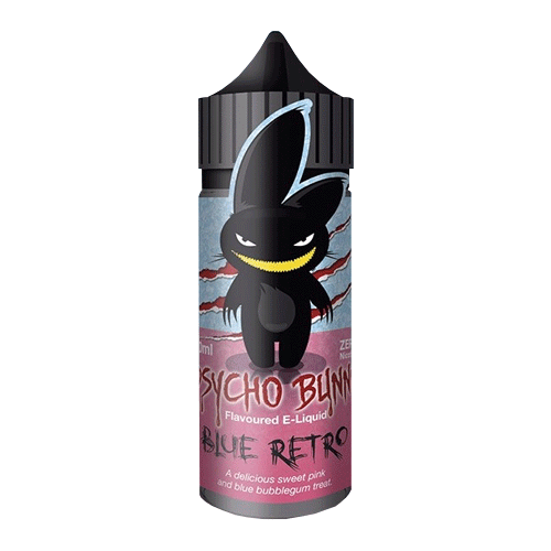 Blue Retro vape liquid by Psycho Bunny - 100ml Short Fill - Buy UK