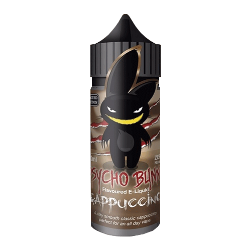 Cappuccino vape liquid by Psycho Bunny - 100ml Short Fill