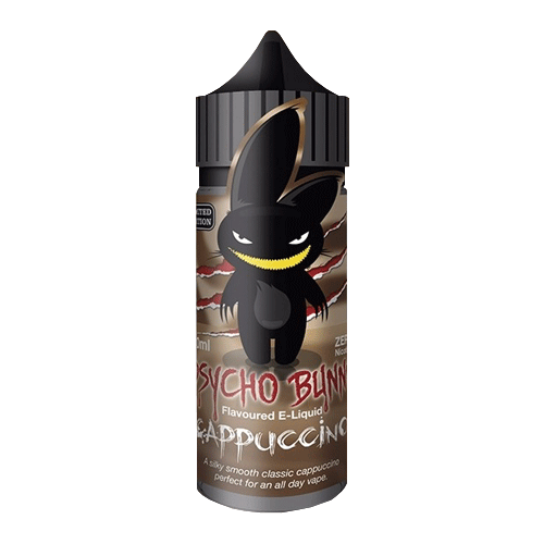Cappuccino vape liquid by Psycho Bunny - 100ml Short Fill - Buy UK