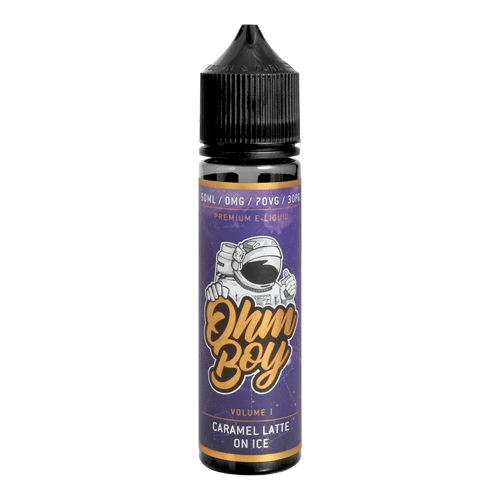 Caramel Latte on Ice vape liquid by Ohm Boy - 50ml Short Fill / 10ml Nic Shots