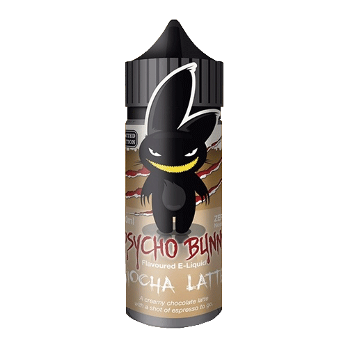 Mocha Latte vape liquid by Psycho Bunny - 100ml Short Fill - eJuice