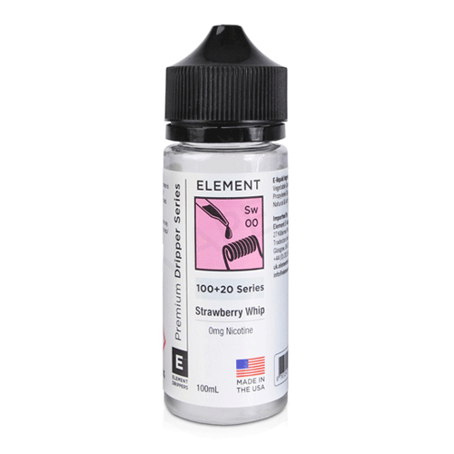 Strawberry Whip (Sw) vape liquid by Element E-liquids - 100ml Short Fill - eJuice