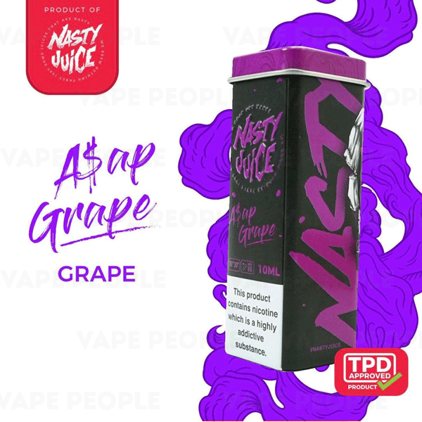 ASAP Grape vape liquid by Nasty Juice - 5 x 10ml - Buy UK