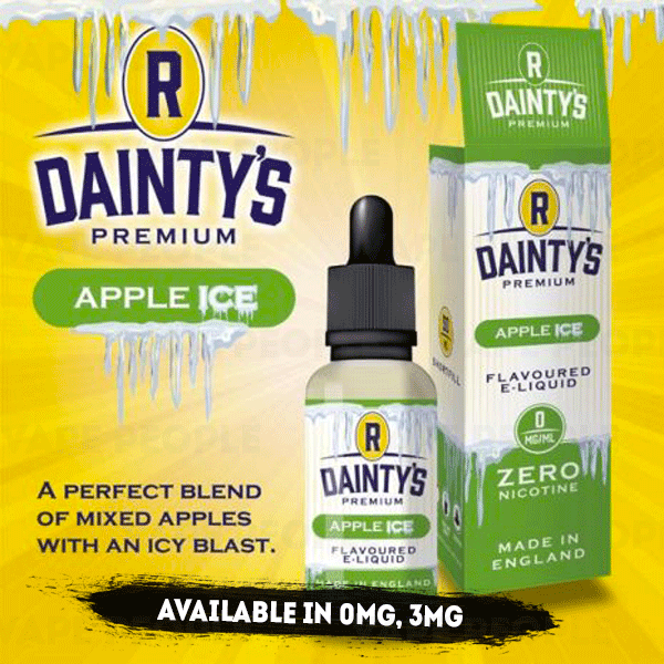 Apple Ice vape liquid by R Dainty's Premium - 50ml Short Fill - Buy UK