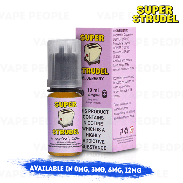 Blueberry vape liquid by Super Strudel - 10ml - Buy UK