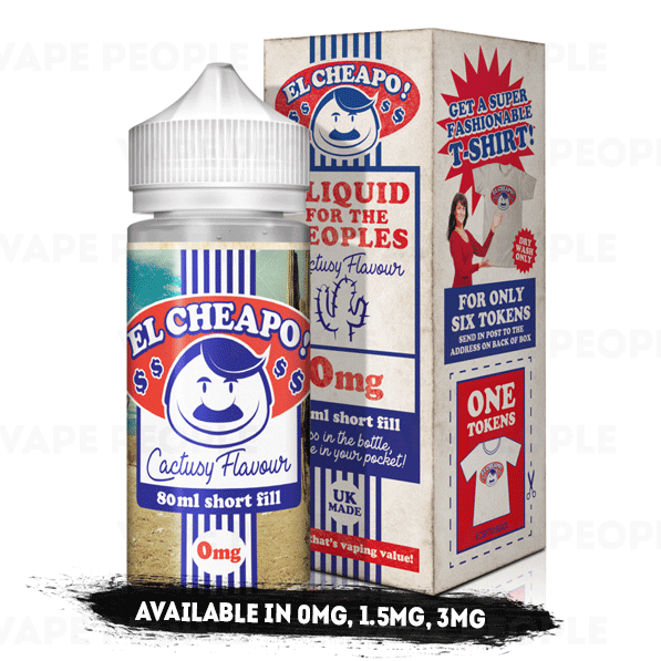 Cactusy Flavour vape liquid by El Cheapo - 80ml Short Fill - Buy UK