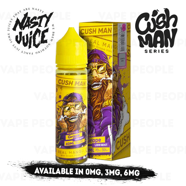 Grape Cush Man vape liquid by Nasty Juice - 50ml Short Fill - Buy UK