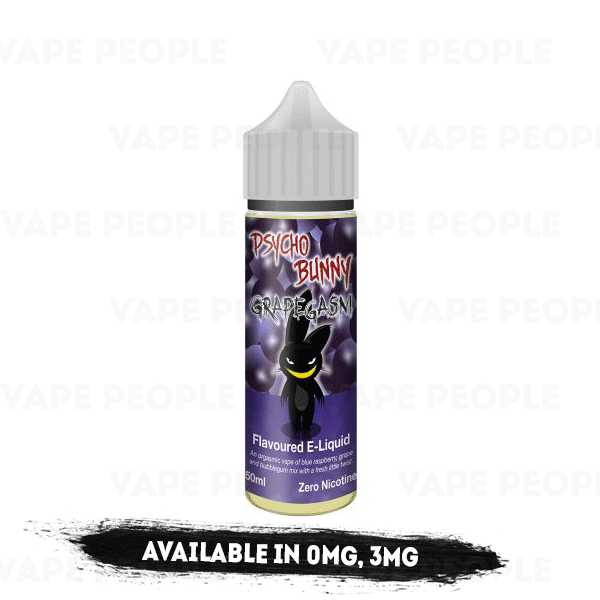 Grapegasm vape liquid by Psycho Bunny - 50ml Short Fill