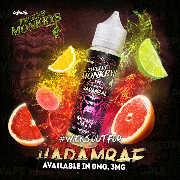 Harambae vape liquid by Twelve Monkeys Mix Series - 50ml Short Fill - Buy UK