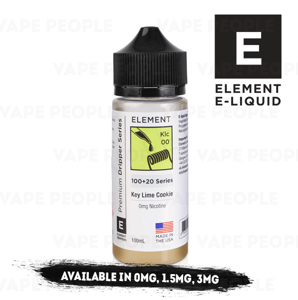 Key Lime Cookie (Klc) vape liquid by Element E-liquids - 100ml Short Fill - Buy UK