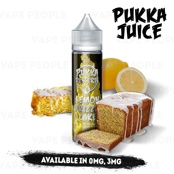 Lemon Drizzle Cake vape liquid by Pukka Juice Deserts- 50ml Short Fill - Buy UK