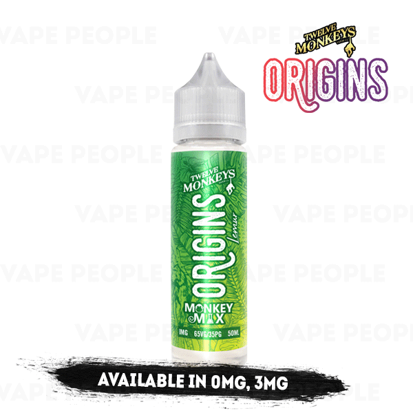 Lemur vape liquid by Origins: 12 Monkeys Mix - 50ml Short Fill - Buy UK