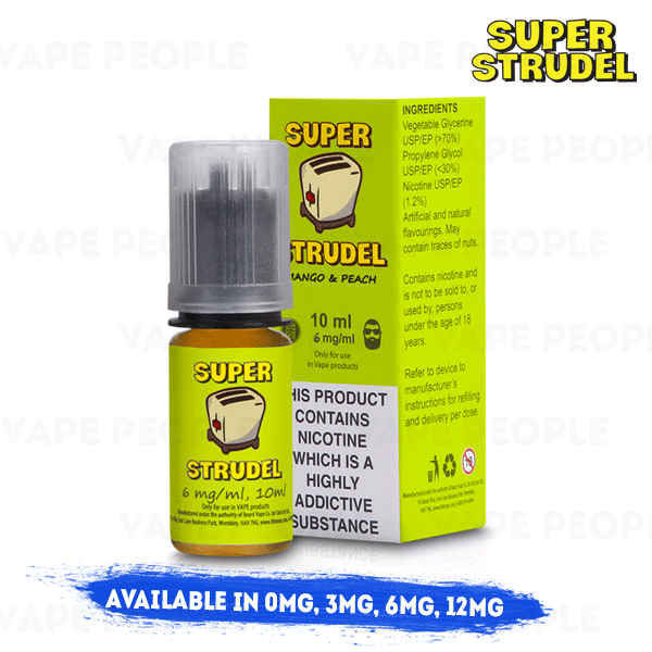 Mango Peach vape liquid by Super Strudel - 10ml - Best E Liquids