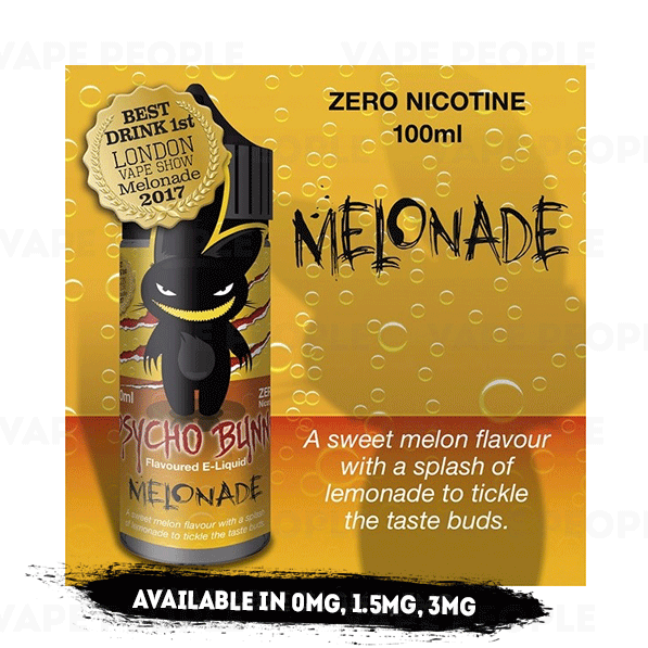 Melonade vape liquid by Psycho Bunny - 100ml Short Fill - Best E Liquids