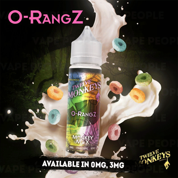 O-Rangz e-liquid by Twelve Monkeys Mix Series - 50ml Short Fill - Best E Liquids