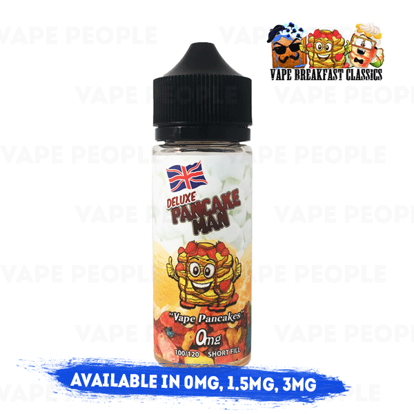 Pancake Man vape liquid by Vape Breakfast Classics - 100ml Short Fill - eJuice