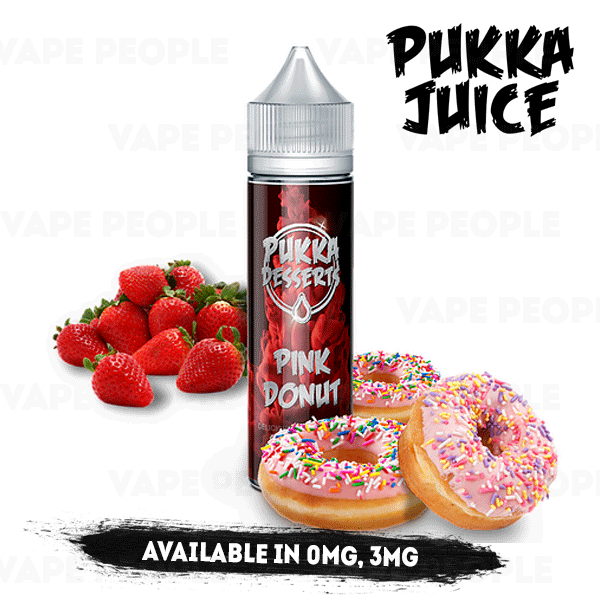 Pink Donut e-liquid by Pukka Juice Deserts- 50ml Short Fill - Best E Liquids