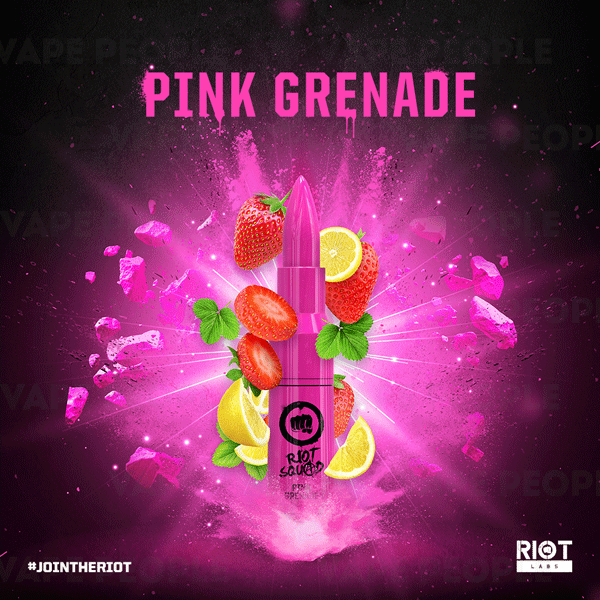 Pink Grenade vape liquid by Riot Squad - 50ml Short Fill - Best E Liquids