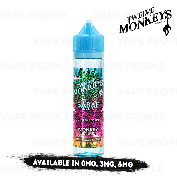 Sabae Iced vape liquid by Twelve Monkeys: Ice Age Mix Series - 50ml Short Fill - eJuice