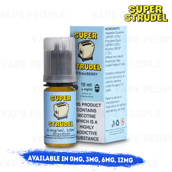 Strawberry e-liquid by Super Strudel - 10ml - Best E Liquids