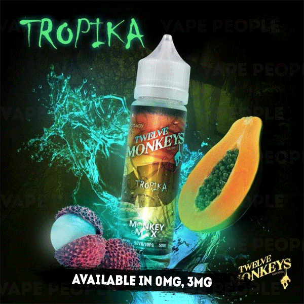 TropiKa e-liquid by Twelve Monkeys Mix Series - 50ml Short Fill - Best E Liquids