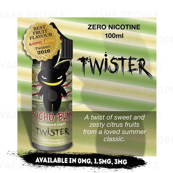 Twister vape liquid by Psycho Bunny - 100ml Short Fill - Best E Liquids