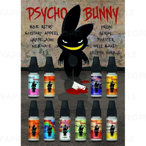 Blue Retro vape liquid by Psycho Bunny - 50ml Short Fill - Buy UK