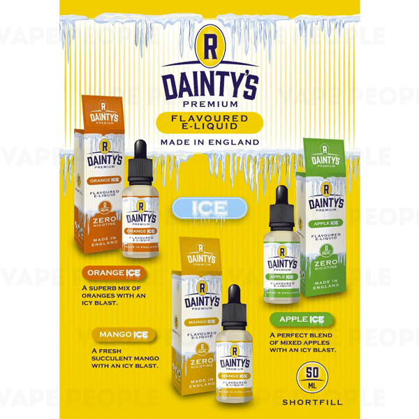 Apple Ice vape liquid by R Dainty's Premium - 50ml Short Fill Apple Ice vape liquid by R Dainty's Premium - 50ml Short Fill