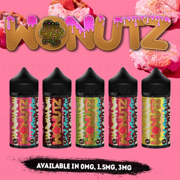 Strawberry Vanilla Glazed vape liquid by Wonutz - 100ml Short Fill - eJuice