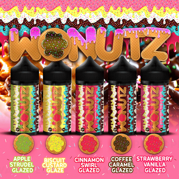 Cinnamon Swirl Glazed vape liquid by Wonutz - 100ml Short Fill - Buy UK